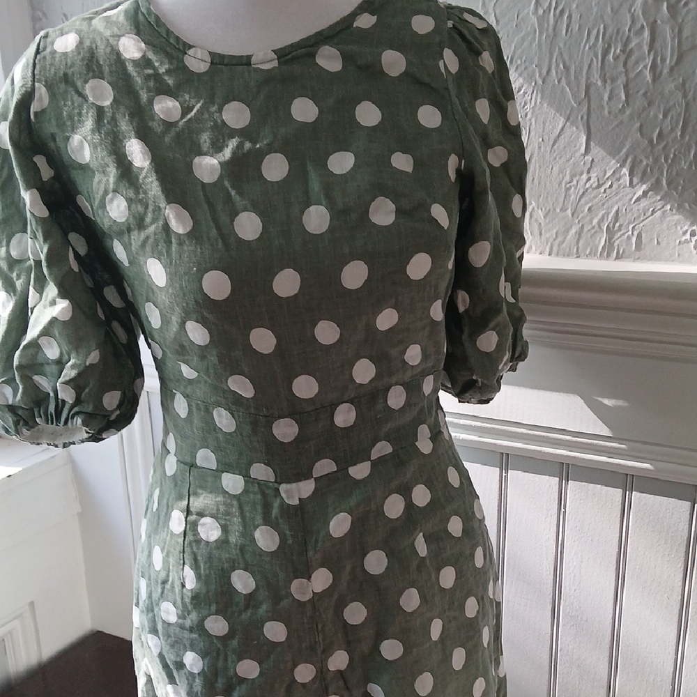 Faithfull the Brand Green Polka Dot Jumpsuit